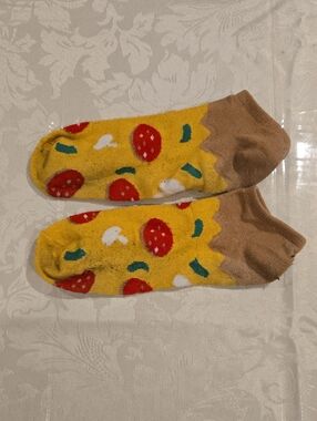 Pizza Ankle Socks with Toppings Mushroom And Pepper